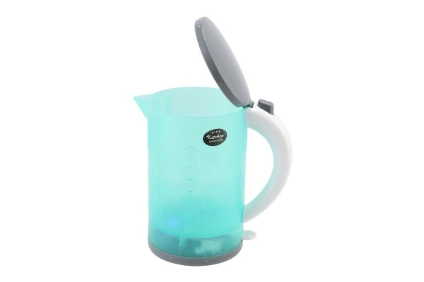 Turquoise waterkoker met geluid- en lichteffecten