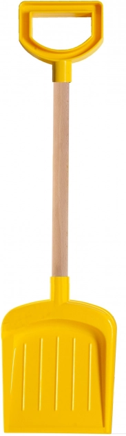 Androni schep met houten steel en handgreep 53 cm – geel