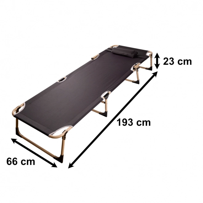 Opvouwbaar campingbed Canada 193 cm donkergrijs