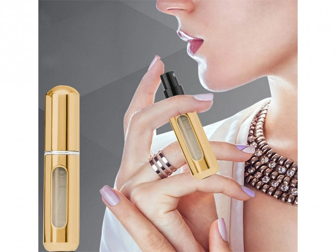 Reisverspreider met parfumverstuiver 5ml parfuminfuus – goud