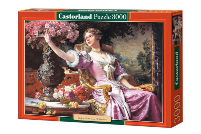 Puzzel 3000 stukjes vrouw in paarse jurk van W. Czachórski