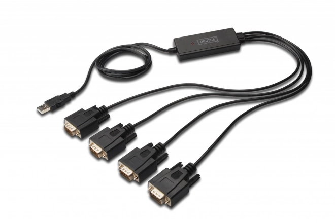 USB-adapter voor 4x RS232 met kabel van 1,5m