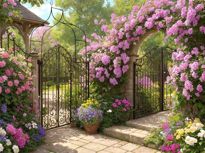 Tuinpergola voor rozen