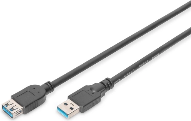 USB-verlengkabel 3.1 Gen 1 SuperSpeed 5 Gbps USB‑A (male/female) 3 m zwart