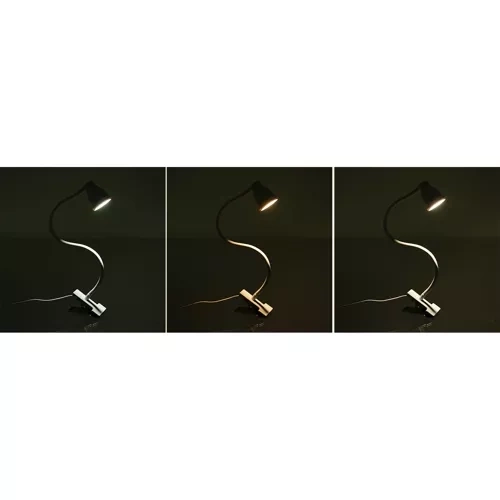 Witte bureaulamp met clip Izoxis