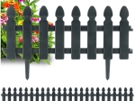 Grijze tuinrand pickethek 49 × 21 cm, set van 4 stuks
