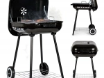 Tuinbarbecue op houtskool met deksel en wieltjes MultiGarden