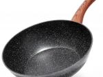 Granieten wok VILDE Black&Wood 28 cm
