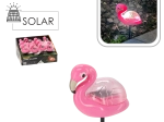 Zonne tuinlamp flamingo, warm wit, 10,5 × 5 × 17,5 cm