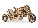 Ugears 3D-puzzel motor met zijspan – mechanisch houten model