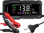 Microprocessorgestuurde lader 12 V 6 A met reparatiefunctie voor AGM-, GEL- en LiFePO4-accu’s met LCD