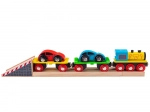 Houten goederentrein met auto’s en rails BIGJIGS RAIL