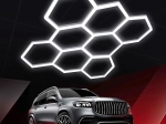 Hexagonaal LED-paneelverlichting 257 × 244 cm, 280 W, 6500K – voor garage, werkplaats en huis