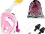 Volledige opvouwbare snorkelmasker S/M roze