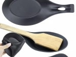 Siliconen aflegmat voor lepel, soeplepel en spatel – zwart