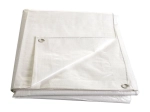 Wit gelamineerd zeil met ringen 2 × 3 m, 140 g/m²