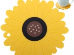 Siliconen zonnebloem onderzetter