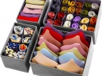 Set van 4 textiele lade-organizers