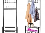 Staande kapstok voor kleding met schoenenplanken