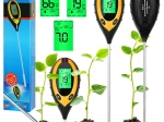 Digitale bodemtester 4-in-1 voor het meten van pH, vochtigheid en temperatuur