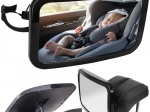 Achteruitkijkspiegel voor in de auto om een kind op de hoofdsteun te volgen