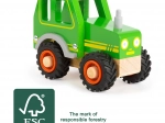 Houten tractor Small Foot groen