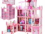 Roze villa voor poppen
