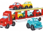 Abrick transporter met 6 autootjes
