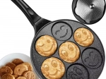 RUHHY eier- en pannenkoekenpan met smileys, 7 porties, 26 cm
