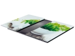 Glazen snijplank en afdekplaat voor kookplaat 60 × 52 cm, 2 stuks VILDE