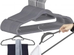 Set van 20 grijze fluwelen hangers Ruhhy