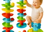 Kruzzel knikkerbaan-toren met spiraalbaan voor kinderen 18+ maanden