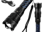 Tactische LED-zaklamp Trizand 1500 lm met accu 5000 mAh, USB-C, zoom