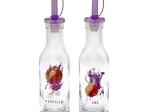 Glazen flessen voor olie en azijn TORO 180 ml – lavendel, 2 stuks