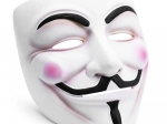 Guy Fawkes-masker ANONYMOUS V FOR VENDETTA, wit