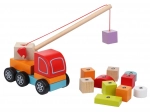 Cubika Houten Kraanwagen met Magneet