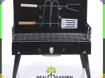 Opvouwbare draagbare reisbarbecue in koffer met set gereedschap