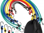 Elastische bagageriemen met haken, 12 stuks