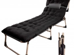 Opvouwbaar kampeerbed 193 cm – zwart