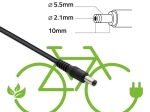 Lader voor e-bikes 36 V (42 V, 2 A) met 5,5 × 2,1 mm connector