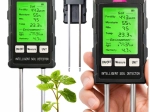 Digitale 6-in-1 bodemmeter met lcd – vochtigheid, pH, temperatuur, licht en vruchtbaarheid