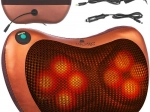 Shiatsu massagekussen voor nek en rug met verwarming