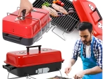 Opvouwbare draagbare tafel houtskoolgrill met deksel
