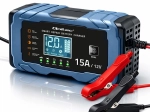 Qoltec intelligente acculader voor autoaccu’s 12 V 15 A met reparatiefunctie voor AGM/GEL/LiFePO4