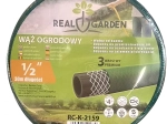 Tuinwaterslang 30 m, 1/2", 3-laags, flexibele en duurzame rubberen slang