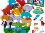 Montessori balanceerspel met houten dieren