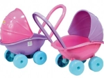 Diepe plastic poppenwagen in gemengde kleuren