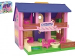 Kunststoffen poppenhuis 37 cm play house met accessoires