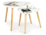Set van 2 Scandinavische salontafels wit