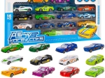 Set metalen autootjes 1:64 – 16 stuks